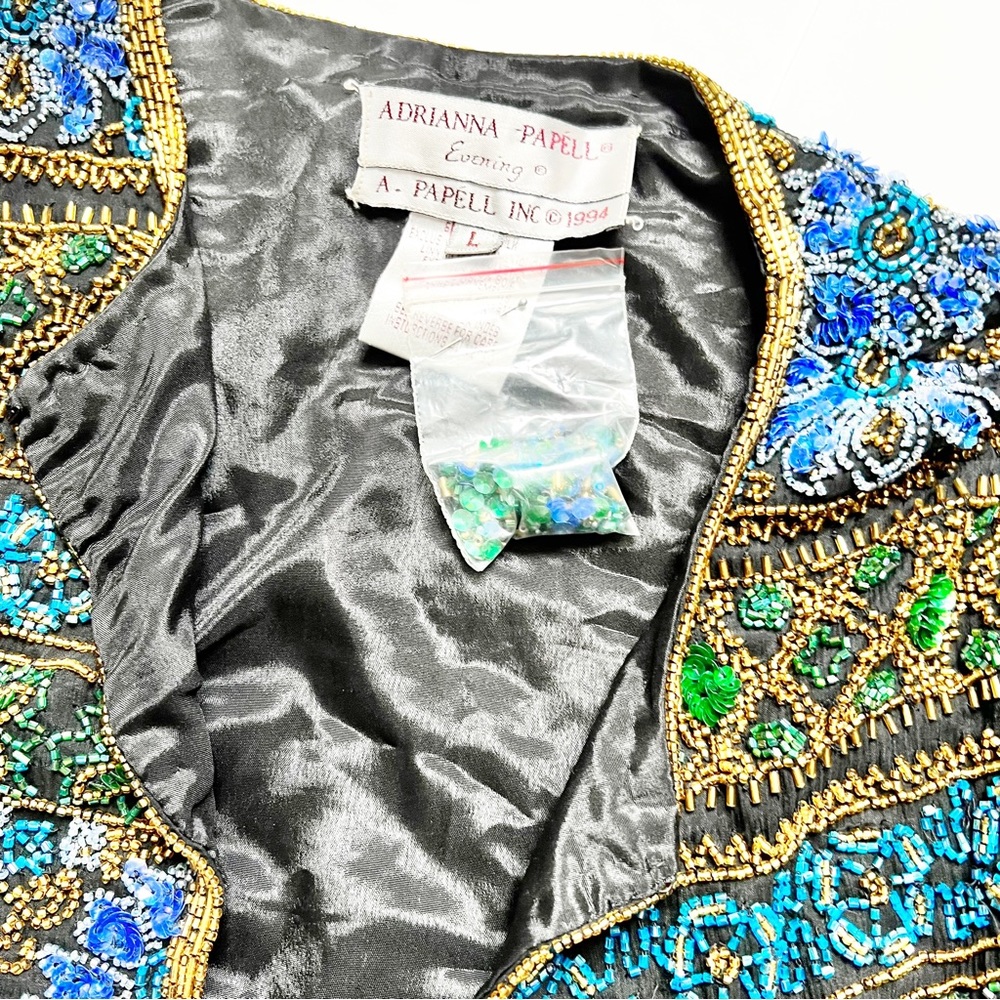 Vintage Adrianna Papell Beaded Cardigan - Picture 5 of 7